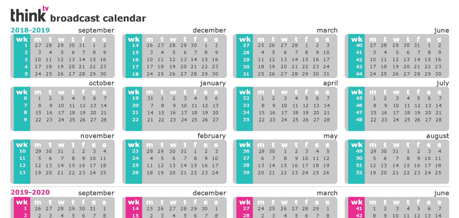 2022 Rab Broadcast Calendar